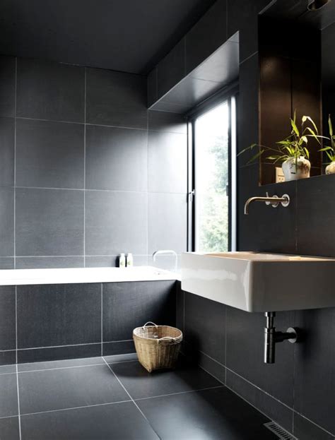 It also comes in black. 39 dark grey bathroom floor tiles ideas and pictures 2020