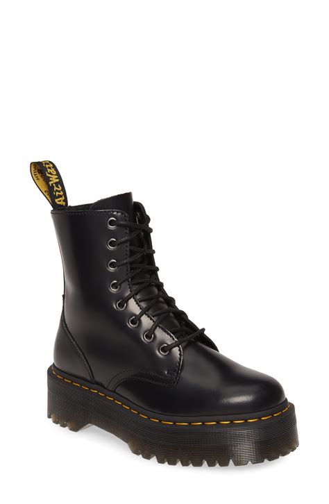 These jadon boots take a loud print and turn the volume up even louder. Dr. Martens Leather 'jadon' Boot in Black - Save 6% - Lyst