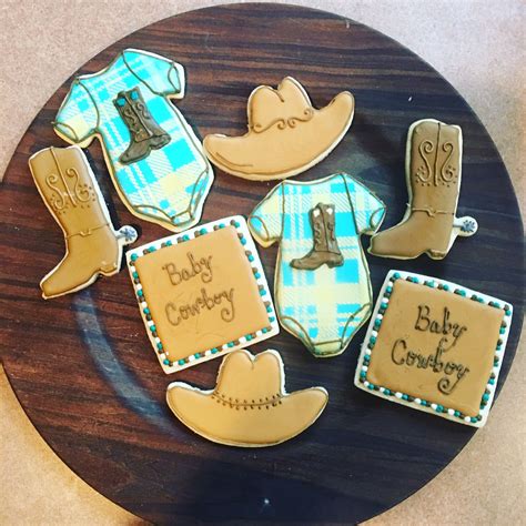 Cowboy baby shower cookies | Cowboy baby shower, Baby cowboy, Baby shower cookies