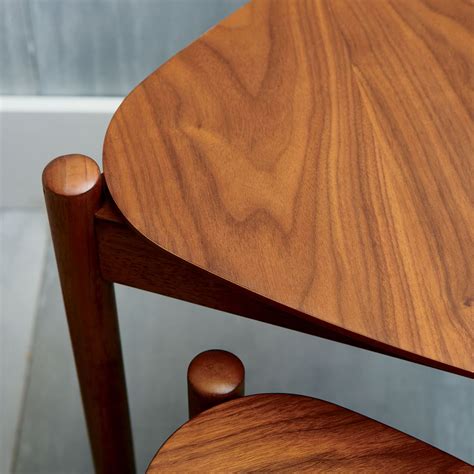 Maybe better quality by a bit, but generally all veneer over particle i had a horrible experience buying a table from west elm. Retro Tripod Nesting Tables, Walnut | West Elm