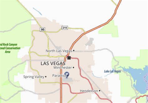 Benötigen sie eine las vegas karte, um ihre reise nach sin city zu planen? MICHELIN-Landkarte North Las Vegas - Stadtplan North Las ...