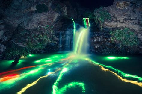 ❤ get the best cool backgrounds on wallpaperset. Neon Waterfalls are the Coolest Things You'll Ever See ...