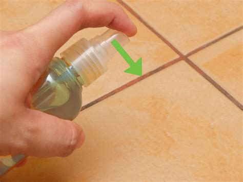 Apply vinegar to the grout. 3 Ways to Clean Grout with Vinegar - wikiHow