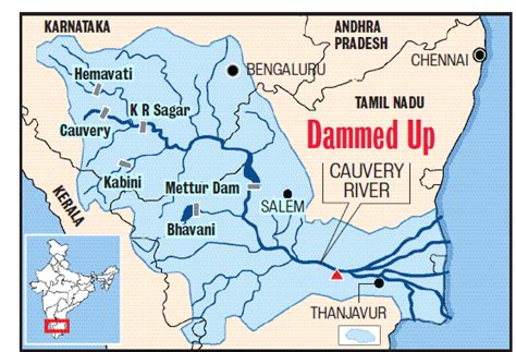 A map showing where karnataka is in india. What is the Kaveri river issue all about? What are the possible solutions? Has the problem been ...