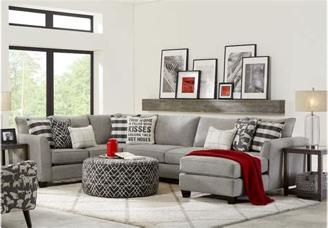 On purchases priced at $599.99 and up made with your rooms to go credit card through 5/31/21. Barkley Heights Gray 3 Pc Sectional | Gray sectional ...