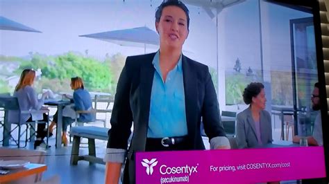 Cosentyx commercial - YouTube Cosentyx is a prescribed medical injection that is intended to treat adults who suffer from moderate to severe plaque psoriasis when taken regularly as prescribed.