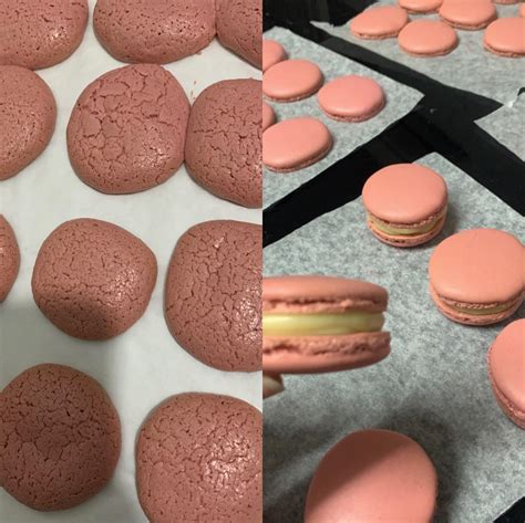 First attempt vs second attempt : macarons
