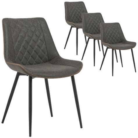 Discover the design world's best faux leather dining chairs at perigold. MYROOM Grey Louis Faux Leather Dining Chairs & Reviews ...