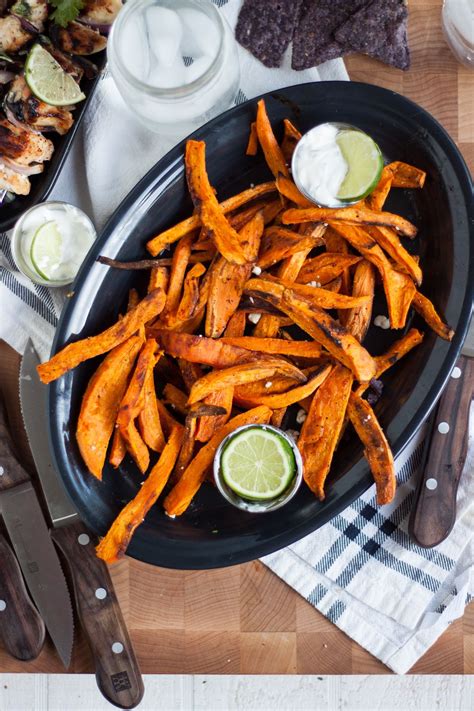 Pour over sweet potatoes in a large bowl and toss to coat. Sweet Potatoes Fries & Cilantro Lime Dipping Sauce ...