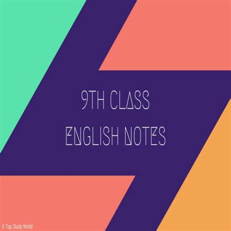 English sindh text book board, jamshoro. CLASSNOTES: 9th Class English Notes Sindh Textbook Board Pdf