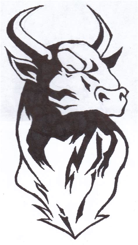 Taurus is associated with beauty, sensuality, and art. Tribal Taurus Bull Head Tattoo Stencil » Tattoo Ideas