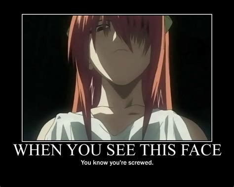 This one is the goosebumps never lie time trial in. Elfen lied Motivational poster by Aoka12 on DeviantArt