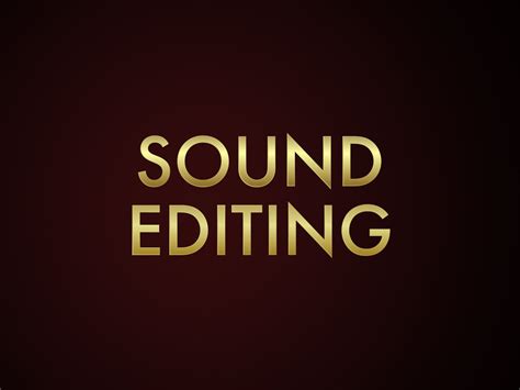 Prior to 1976 and between 1979 and 1983, limited series and movies competed for outstanding achievement in film sound editing. Sound Editing Oscar Nominations 2020 - Oscars 2020 News | 92nd Academy Awards