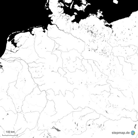 Physische karte deutschland 1 : StepMap - Deutschland schwarz-weiss - Landkarte für ...