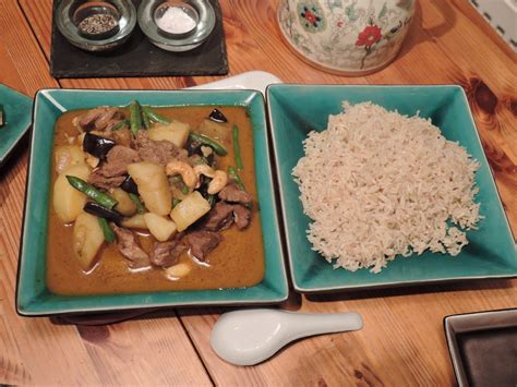 Worth owning for the panang beef curry recipe on pae 108 which i now crave more than anything else i've cooked in ages! Cookbook Challenge - The Hairy Bikers: duck massaman curry ...