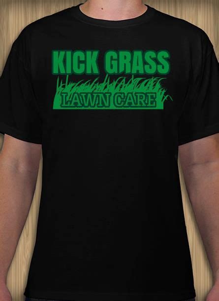 Find hiking designs printed with care on top quality garments. Kick grass lawn care landscaping t-shirt idea and template ...