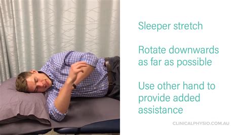 Learn proper sleeper stretch form with step by step sleeper stretch instructions, sleeper stretch average female sleeper stretch time. Sleeper stretch - YouTube