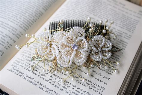 Free shipping to 185 countries. Lilly French Beaded Flower Bridal Hair Comb