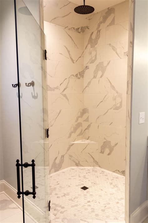Porcelain floor tiles price by type. Calacatta Porcelain Shower Tile in 2020 | Tile design ...