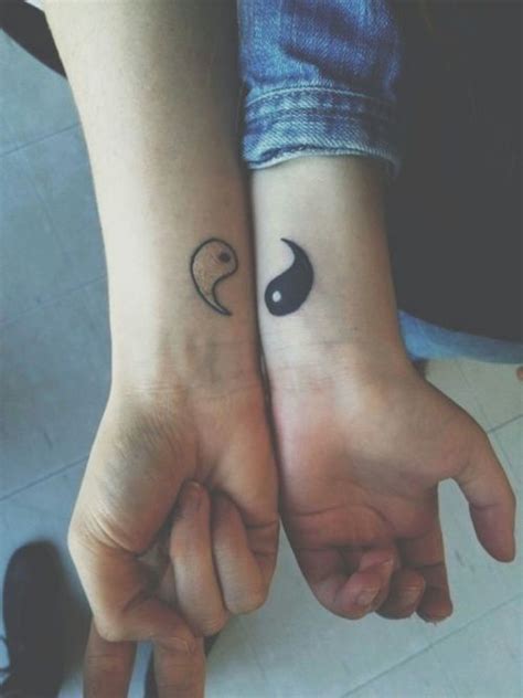 Discover thousands more tattoos on tattoos.ai. Ying Yang matching tattoos, couples tattoos, black and ...