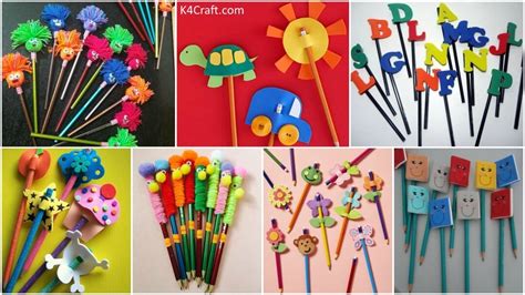 At least, with these cute apple pencil toppers. How to Make Easy DIY Pencil Toppers Craft Ideas - Kids Art & Craft