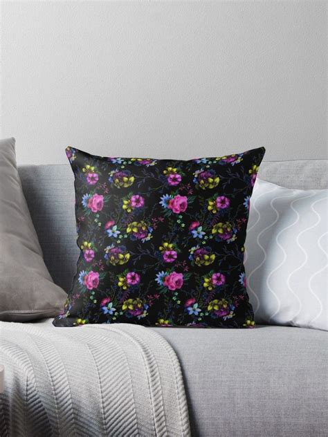 Adhere your nuts to the sides of your flower pot (i used a glue gun). 'Flowers Glow In The Dark' Throw Pillow by dkatesmith ...