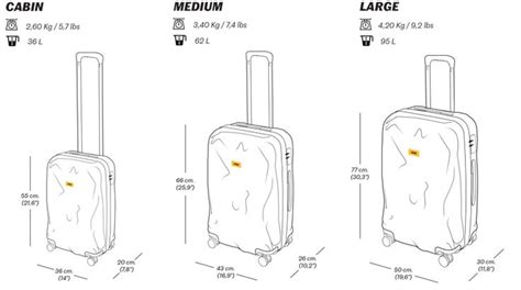 What size is considered large suitcase? 2