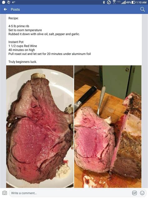 Other guides there are a number of recipes/guides for cooking prime rib that already exist. Instant Pot Prime Rib | Instant pot ribs recipe, Cooking ...