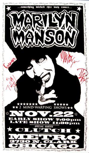 Brooklyn academy of music info. Marilyn Manson 11.22.95 | Marilyn manson art, Marilyn ...