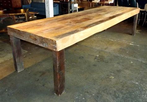 Antique coffee table with a pine base and an oak top. Custom Old Growth Yellow Pine Farmhouse Table - Salvage One