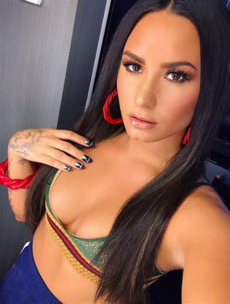 Demi lovato opened up about how she's reached a place that is full of peace, serenity, joy and love today. read her inspiring message about body positivity, below. Demi Lovato legs on show as starlet ditches undies in boob ...