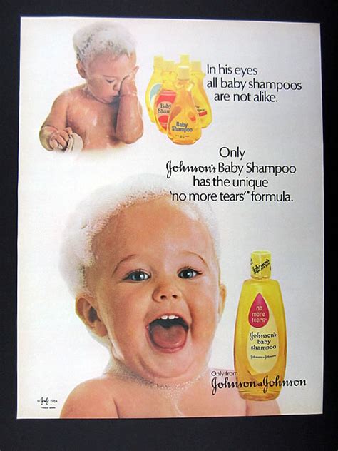 Save money on things you want with a johnson & johnson consumer companies inc. Johnson & Johnson No More Tears Baby Shampoo 1986 print Ad ...