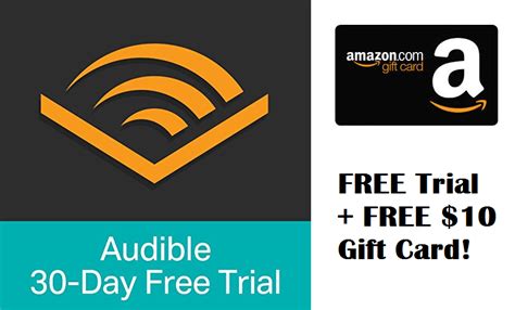 However, if you have an amazon card with a credit card logo (like visa), that form of payment will work on both sites for our content. Free 3-month Subscription to Audible + FREE $10 Gift Card ...