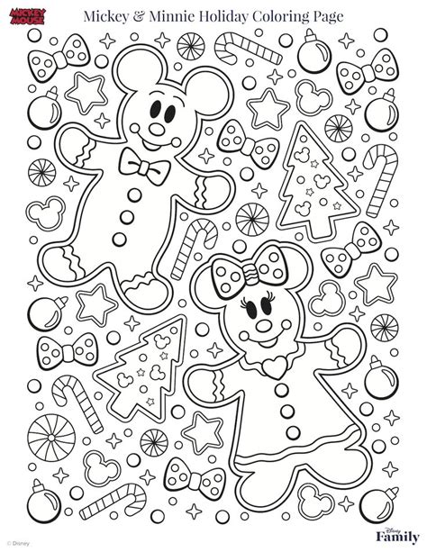 Fun and easy christmas coloring pages for learning, free coloring pages of christmas presents for ages prek thru grade3. Holiday Baking Calls for This Gingerbread Mickey & Minnie ...
