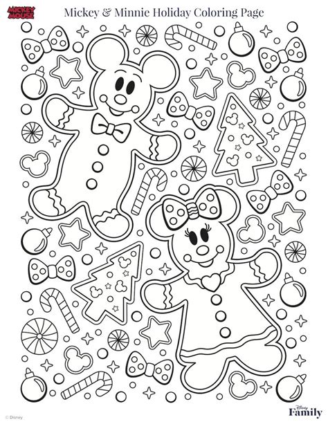 Best christmas cookies coloring pages from 14 best speech and language color sheets images on. Holiday Baking Calls for This Gingerbread Mickey & Minnie ...