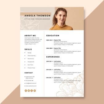 Permite realizar un formato de curriculum en tres dimensiones; Plantilla de currículum creativo con foto | Vector Gratis ...
