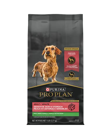 Chicken meal, brown rice, chicken fat, whole oat groats, dried beet pulp type: Pro Plan® Focus® Sensitive Skin & Stomach Small Breed Dog ...