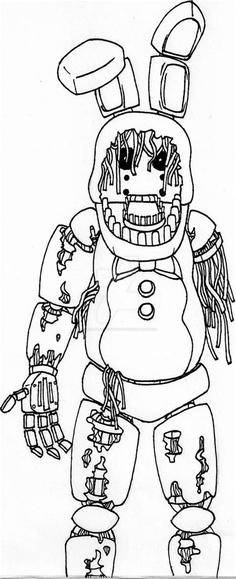 Five nights at freddy's coloring pages: Toy Bonnie Kleurplaat
