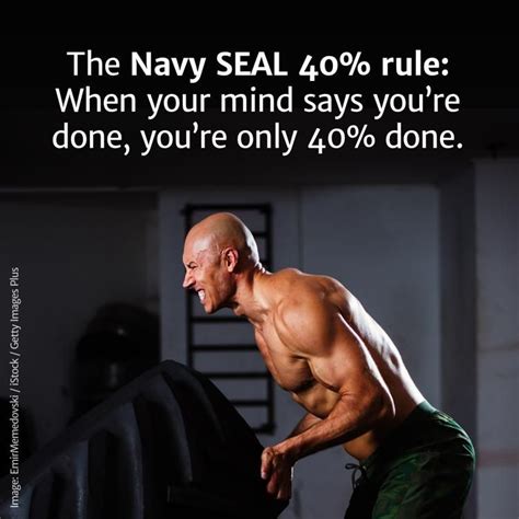 We thought it to be a good question to tackle…so here you go: The Navy SEAL 40% Rule Can Help You Achieve Mental Toughness | Navy seals quotes, Navy seals ...