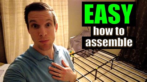 Arrange the slats in a line, oriented by width, in. EASY ASSEMBLY! How to Put Together a Zinus Platform Bed ...
