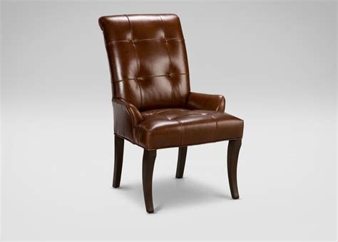 Dolls house tan brown leather armchair jbm miniature living room furniture. Verlaine Leather Armchair | Leather armchair, Host chairs ...