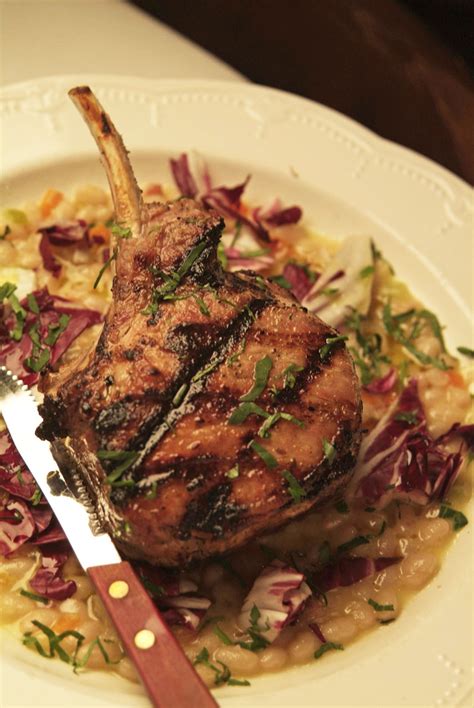 I really like using these boneless baked thin pork chops for this recipe. Wood Grilled Pork Chops over Cannellini Soffritto with ...