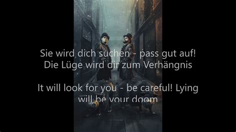 On das ist nicht die ganze wahrheit. Die Kreatur- Die Kreatur lyrics with English translation ...