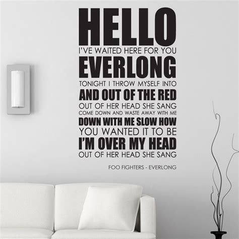 His cold gun fires a ray that slows things down on a molecular level, leading to intensive blasts of ice and cold that can stop anyone in their tracks. Foo Fighters Wall Art Sticker Everlong Decal Music Quote ...