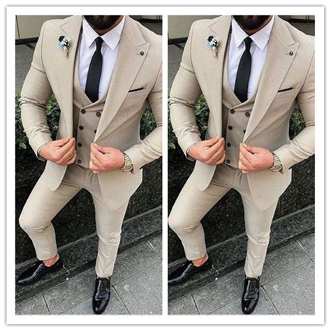 Do you have a need for tweed, then dion is just what you need. Custom Made Beige Men Suits For Wedding Tuxedo Shawl Lapel ...