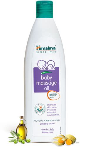 Massaging the baby regularly makes the bones stronger. Baby Massage Oil from Himalaya Babycare