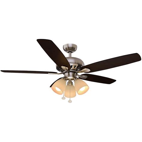 Ceiling fan (blades included) 66 items. Hampton Bay Rockport 52 in. Indoor Brushed Nickel Ceiling ...