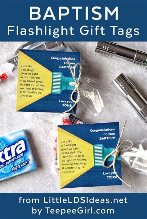 Traditionally, baptism gift ideas for baby boys and girls might include things like a card with money, religious keepsakes, or blankets and other practical when choosing great gifts for a boys baptism, there are plenty of options to choose from. Baptism Flashlight Gift Tag | Baptism gifts for boys ...