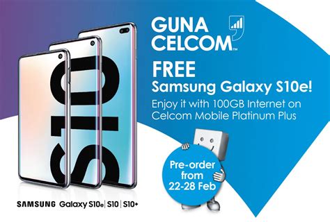 As a leading mobile telecommunications provider, celcom axiata berhad offers. Percuma Samsung Galaxy S10e Hanya Dengan Pelan Celcom ...