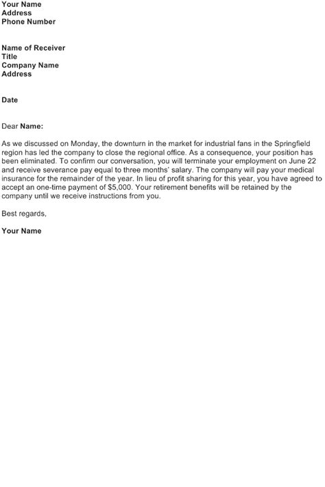 This employment termination letter sample can be used in cases of termination of employment due to unacceptable behavior. Termination Letter Sample - Download FREE Business Letter Templates and Forms